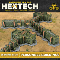 BATTLEFIELD IN A BOX: HEXTECH DROPBASE DELTA PERSONNEL BUILDINGS (X10) (Special Order)