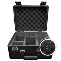 ER GRAY ALUMINUM GRADED CARD STORAGE BOX 3 ROWS TSA LOCK (Special Order)