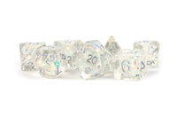 RESIN 7 DICE SET RAINBOW FROST INCLUSION 16MM (Special Order)