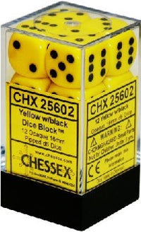 OPAQUE 12D6 YELLOW/BLACK 16MM (Special Order)