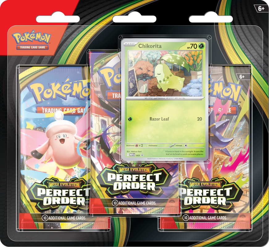 PRE-ORDER WAVE 2: 24-04-2026) POKEMON ME03 PERFECT ORDER 3PK BLISTER POK JEUX PRE-ORDER WAVE 2: 24-04-2026) POKEMON ME03 PERFECT ORDER 3PK BLISTER POK JEUX