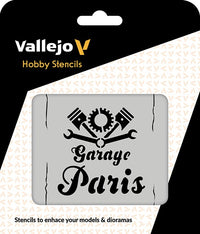VALLEJO: HOBBY STENCIL VINTAGE GARAGE SIGN (Special Order)