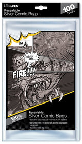 UP COMIC RESEAL SILVER BAG 100CT (Special Order)