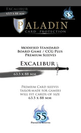 B&D PALADIN PREMIUM SLEEVES MODIFIED STANDARD EXCALIBUR 63.5MM X 88MM 55CT (Special Order)