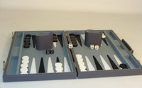 BACKGAMMON: 15" GREY VINYL (EN) (Special Order)