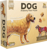 TURN N LEARN ANATOMY 100 PIECE DOG FLOOR PUZZLE DOUBLE-SIDED (EN) (Special Order)