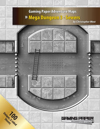 GAMING PAPER: MEGA DUNGEON 3 SEWER TUNNELS (Special Order)