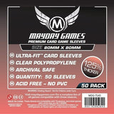 PREMIUM MEDIUM SQUARE SLEEVES 80mm X 80mm 50CT (Special Order)