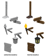 WIZKIDS UNPAINTED MINIS WV10 SIGNS AND LIGHTS (Special Order)