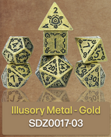 SIRIUS DICE ILLUSORY METAL GOLD 7-DIE SET (Special Order)