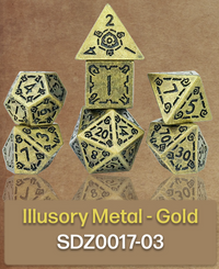 SIRIUS DICE ILLUSORY METAL GOLD 7-DIE SET (Special Order)