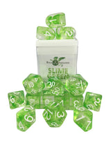 SET OF 15 DICE: DIFFUSION SLIME GREEN ARCH'D4 (Special Order)
