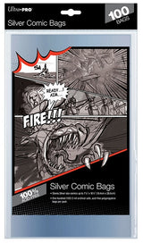 UP COMIC SILVER BAG 100CT 7.25"X10.5" (Special Order)