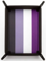 FOLD UP DICE VELVET TRAY PRIDE ASEXUAL (Special Order)