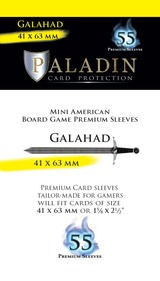 B&D PALADIN PREMIUM SLEEVES MINI AMERICAN GALAHAD 41MM X 63MM 55CT (Special Order)