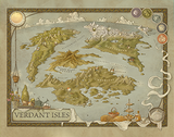 VERDANT ISLES WORLD MAP POSTER (Special Order)
