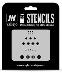 VALLEJO: HOBBY STENCIL ASST GERMAN WWII TANK MARKS (Special Order)