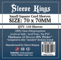 SK SMALL SQUARE SLEEVES 70MM X 70MM 110CT (Special Order)