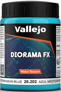 VALLEJO: DIORAMA TEXTURES MEDITERRANEAN BLUE 200ML (Special Order)
