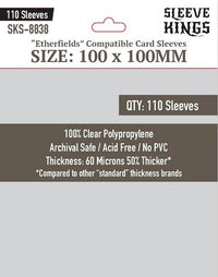 SK 'ETHERFIELDS COMPATIBLE' SLEEVES 100MM X 100MM (Special Order)