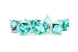 RESIN 7 DICE SET MERMAID SCALES INCLUSION 16MM (Special Order)