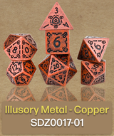 SIRIUS DICE ILLUSORY METAL COPPER 7-DIE SET (Special Order)