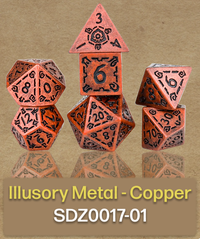 SIRIUS DICE ILLUSORY METAL COPPER 7-DIE SET (Special Order)