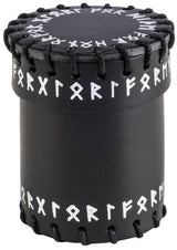 LEATHER DICE CUP: RUNIC BLACK (Special Order)
