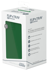 UG FLIP N TRAY DECK CASE MONOCOLOR GREEN 80+ (Special Order)