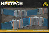 BATTLEFIELD IN A BOX: HEXTECH TRINITY CITY ENERGY WALLS 26CT GREY/BLUE (Special Order)