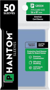 PHANTOM SLEEVES GLOSS/MATTE GREEN SIZE (56MM X 87MM) 50CT (Special Order)