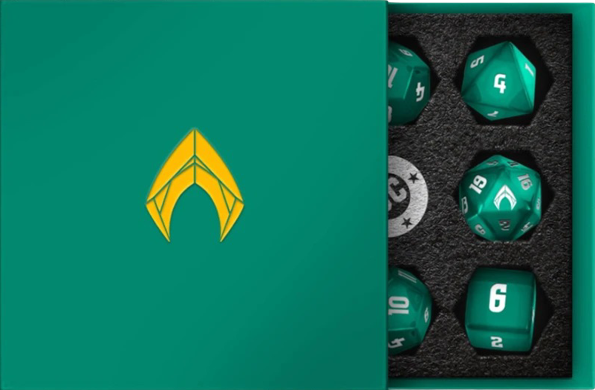 JUSTICE LEAGUE UNLIMITED RPG: AQUAMAN DICE SET (Pre-Order)
