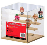 ER 5 TIER WOOD BASE ACRYLIC CUBE DISPLAY RISER FOR FIGURINE (Special Order)