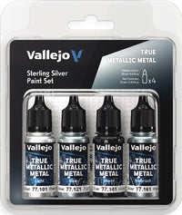 VALLEJO: TRUE METALLIC METAL STERLING SILVER PAINT SET (Special Order)