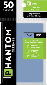 PHANTOM SLEEVES GLOSS/MATTE LIME SIZE (70MM X 110MM) 50CT (Special Order)