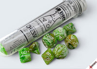 MARBLE 7-DICE SET POLYHEDRAL SOUR GREEN/WHITE (Pre-Order)