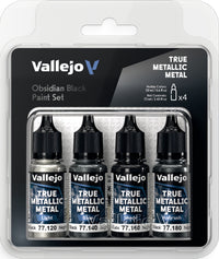 VALLEJO: TRUE METALLIC METAL OBSIDIAN BLACK PAINT SET (Pre-Order)