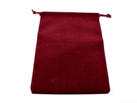 SUEDECLOTH DICE BAG - LARGE BURGUNDY (Special Order)