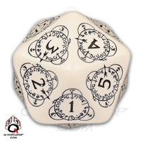 ELVEN COUNTDOWN D20 (30MM) - BEIGE/BLACK (Special Order)
