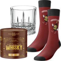 MENS NOVELTY WHISKEY SOCKS WITH COCKTAIL GLASS 6PC (Pre-Order)