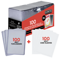 ER TOP LOADERS & SLEEVES PACK OF 100 TOPLOADERS 35PT & 100 SLEEVES (Special Order)