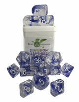SET OF 15 DICE: SAPPHIRE ARCH'D4/BALANCE'D20 (Special Order)