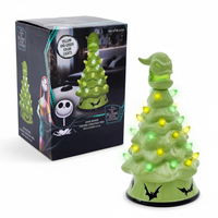 HOLIDAY LIGHT UP CERAMIC CHRISTMAS TREE 6” DISNEY NIGHTMARE BEFORE CHRISTMAS OOGIE BOOGIE (Special Order)