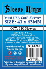 SK MINI USA SLEEVES 41MM X 63MM 110CT (Special Order)