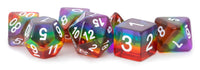 RESIN 7 DICE SET TRANSLUCENT RAINBOW 16MM (Special Order)