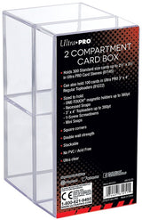 UP STORAGE BOX - 2 COMPARTMENT CLEAR (Special Order)