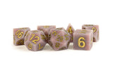 SILICONE 7 DICE SET RUBBER VOLCANIC SOOT 16MM (Special Order)