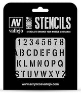 VALLEJO: HOBBY STENCIL STAMP FONT (Special Order)