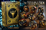 ELDER DICE YELLOW SIGN GLASS/WAX 10-DICE (Special Order)