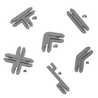 BATTLE SYSTEMS PLASTIC TERRAIN CLIPS GREY (Special Order)